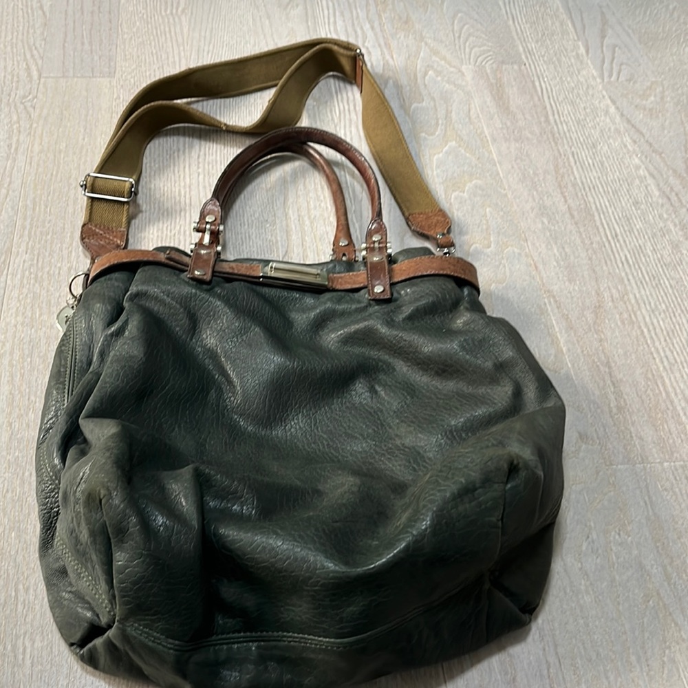 Lanvin leather hobo bag detachable shoulder strap